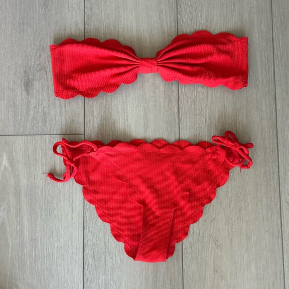 Marysia Antibes Swim Top and Mott Bottom in Red - Picture 8 of 10